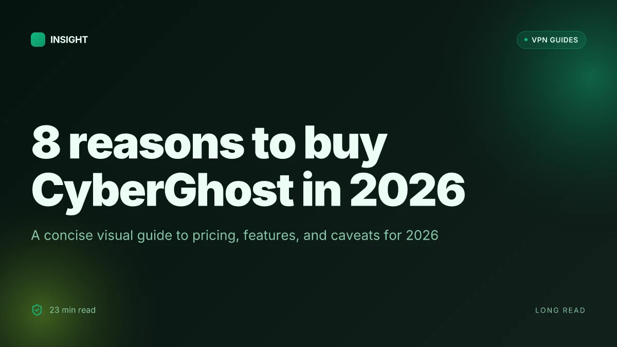 8 Reasons to buy CyberGhost in 2026 and what it actually costs